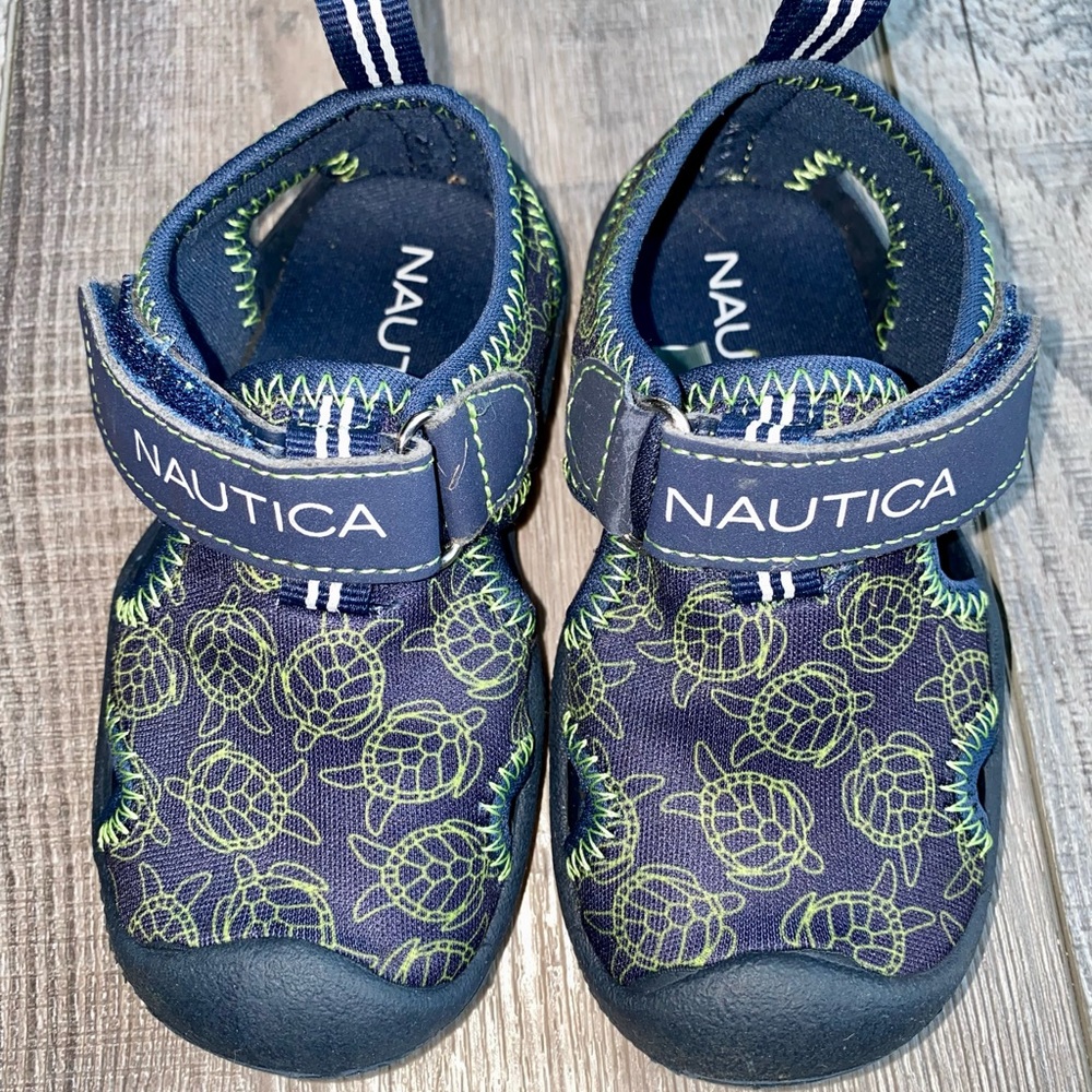 Nautica Kids' Toddler Boy Water Shoes Blue Green Turtles Boys Size 6